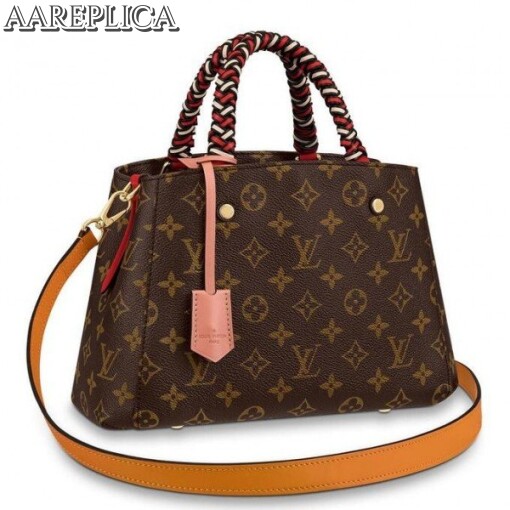 Replica Louis Vuitton Montaigne BB Bag With Braided Handle Monogram M44671 BLV290