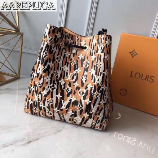 Replica Louis Vuitton Neonoe Bag Monogram Jungle Leopard Zebra M44717 BLV296 6