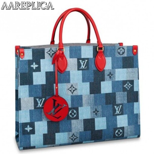 Replica Louis Vuitton Onthego GM Bag Monogram Denim M44992 BLV479