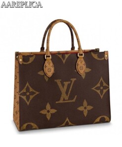 Replica Louis Vuitton Onthego MM Bag Monogram Reverse M45039 BLV362