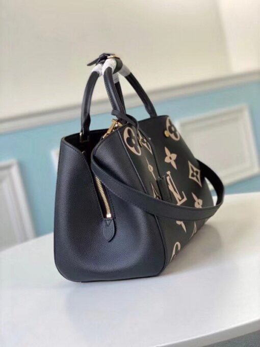 Replica Louis Vuitton Montaigne MM Bag In Black Leather M45499 BLV671 3