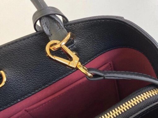 Replica Louis Vuitton Montaigne MM Bag In Black Leather M45499 BLV671 7