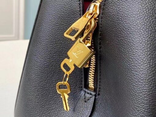 Replica Louis Vuitton Montaigne MM Bag In Black Leather M45499 BLV671 8