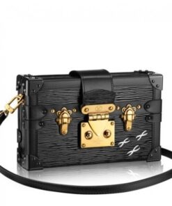 Replica Louis Vuitton Petite Malle Bag In Black Epi Leather M5001N BLV205