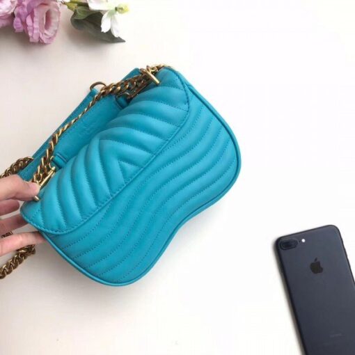 Replica Louis Vuitton Turquoise New Wave Chain Bag PM M51936 BLV643 3