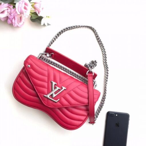 Replica Louis Vuitton Red New Wave Chain Bag MM M51943 BLV642 2