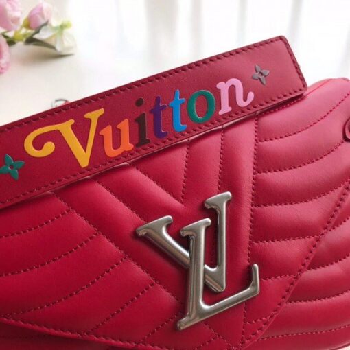 Replica Louis Vuitton Red New Wave Chain Bag MM M51943 BLV642 6