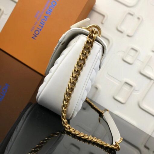 Replica Louis Vuitton White New Wave Chain Bag MM M51945 BLV640 3