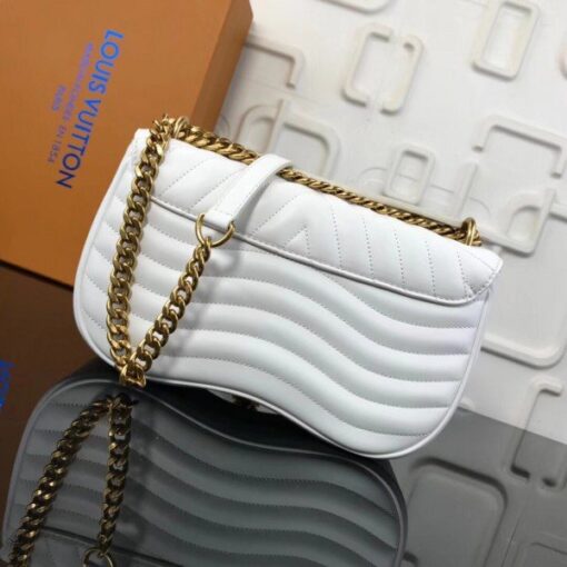 Replica Louis Vuitton White New Wave Chain Bag MM M51945 BLV640 4