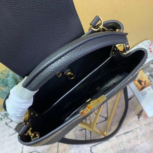 Replica Louis Vuitton Black Capucines PM Bag With Beads M52979 BLV851 7