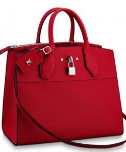 Replica Louis Vuitton Red City Steamer MM Bag M53015 BLV788