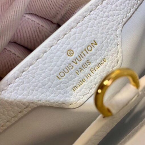 Replica Louis Vuitton White Capucines PM Bag With Chain M53245 BLV822 5