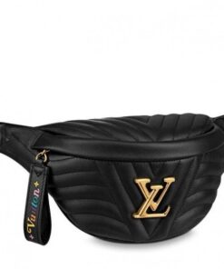 Replica Louis Vuitton Black New Wave Bum Bag M53750 BLV639