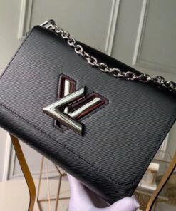 Replica Louis Vuitton Twist MM Bag Black Epi Leather M53885 BLV137 2