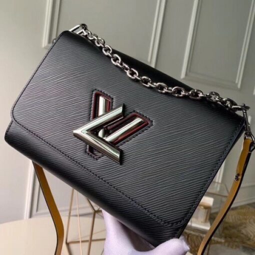 Replica Louis Vuitton Twist MM Bag Black Epi Leather M53885 BLV137 2