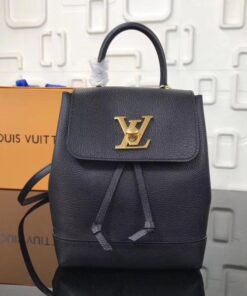Replica Louis Vuitton Black Lockme Mini Backpack M54573 BLV025 2