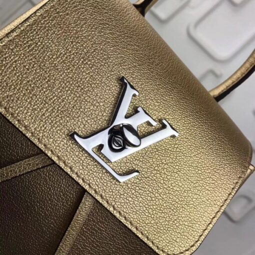 Replica Louis Vuitton Gold Lockme Mini Backpack M54575 BLV026 8