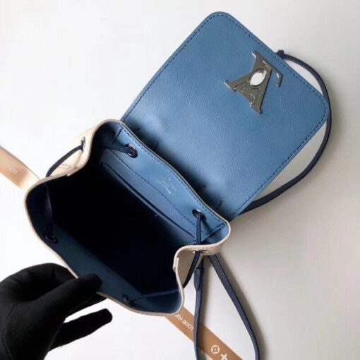 Replica Louis Vuitton Blue Jean Lockme Mini Backpack M55017 BLV027 7