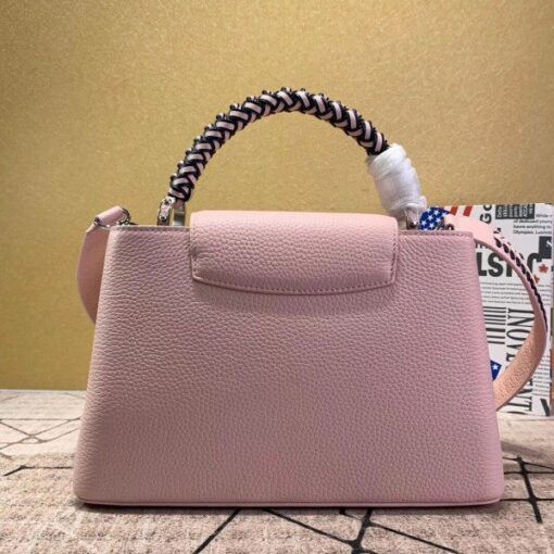 Replica Louis Vuitton Pink Capucines PM Bag With Braided Handle M55084 BLV842 3