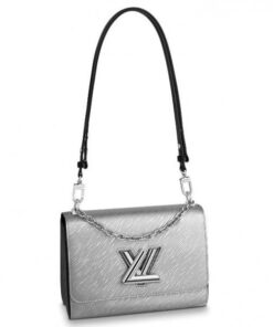 Replica Louis Vuitton Twist MM Bag Silver Epi Leather M55404 BLV136