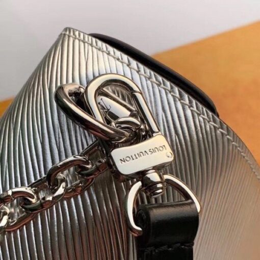Replica Louis Vuitton Twist MM Bag Silver Epi Leather M55404 BLV136 8