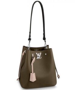 Replica Louis Vuitton Khaki Lockme Bucket Bag M55439 BLV796
