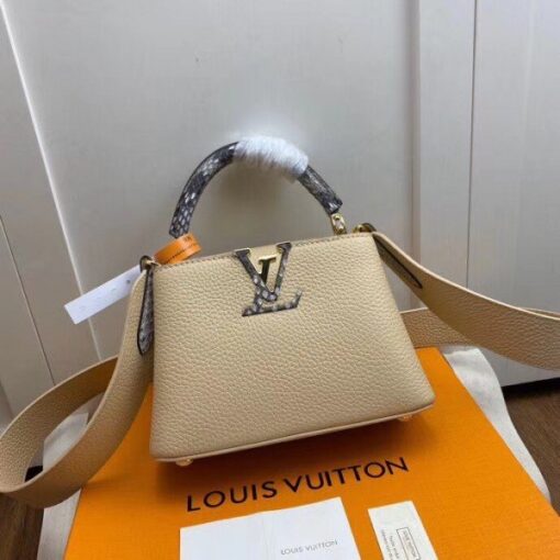 Replica Louis Vuitton Capucines Mini With Ayers Snakeskin Handle M55923 BLV668 3