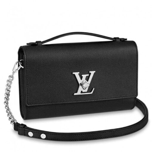 Replica Louis Vuitton Black Lockme Clutch M56087 BLV693