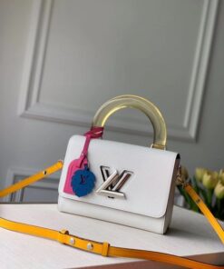 Replica Louis Vuitton Twist MM Bag With Plexiglass Handle M56132 BLV171 2