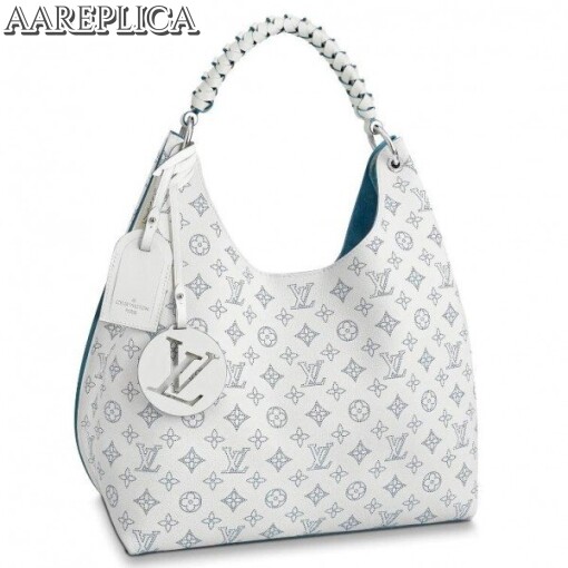 Replica Louis Vuitton Carmel Hobo Bag Mahina Leather M56203 BLV235