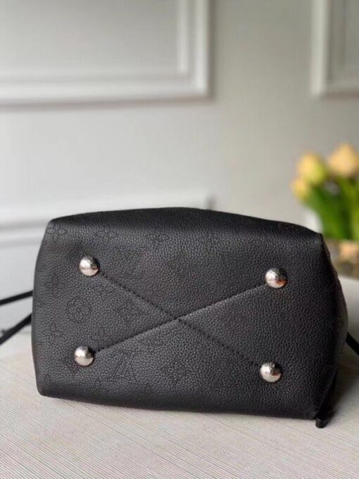 Replica Louis Vuitton Bella Bag In Black Mahina Leather M57070 BLV244 4