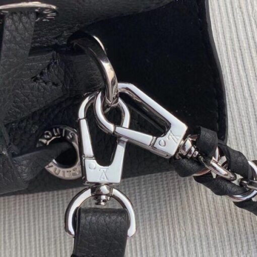Replica Louis Vuitton Bella Bag In Black Mahina Leather M57070 BLV244 7