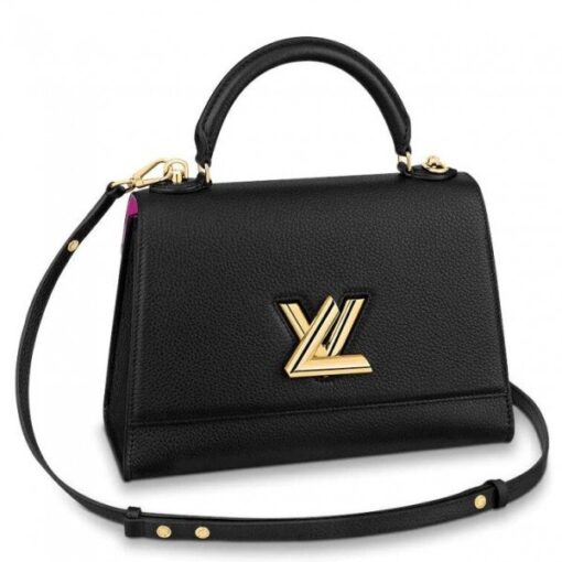 Replica Louis Vuitton Twist One Handle MM Black Bag M57090 BLV679