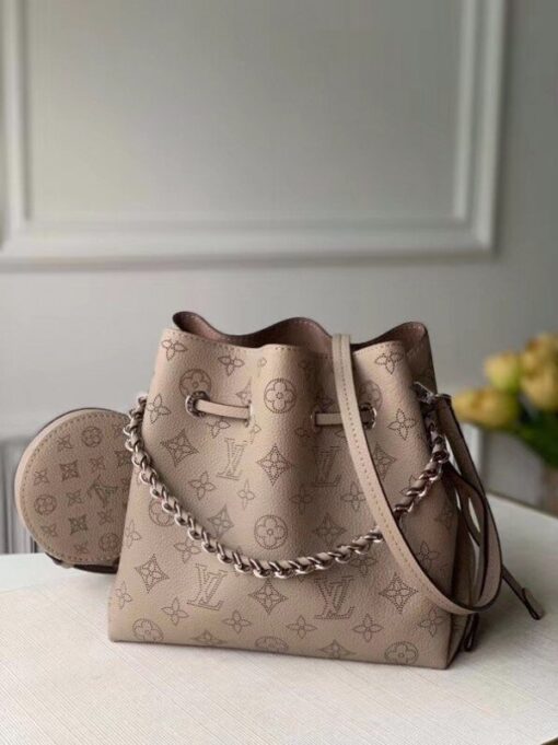 Replica Louis Vuitton Bella Bag In Galet Mahina Leather M57201 BLV253 2