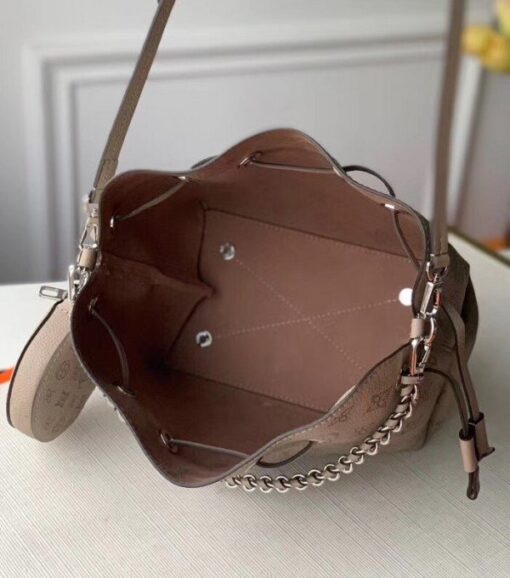 Replica Louis Vuitton Bella Bag In Galet Mahina Leather M57201 BLV253 9