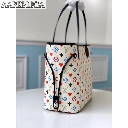 Replica Louis Vuitton Game On Neverfull MM White Bag M57462 BLV348 3
