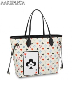 Replica Louis Vuitton Game On Neverfull MM White Bag M57462 BLV348