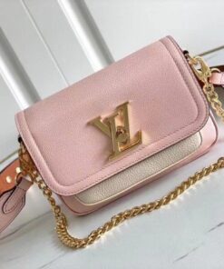 Replica Louis Vuitton Pink Lockme Tender Bag M58555 BLV712 2