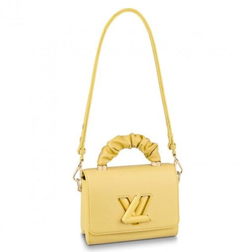 Replica Louis Vuitton Twist PM Bag In Yellow Taurillon Leather M58571 BLV713