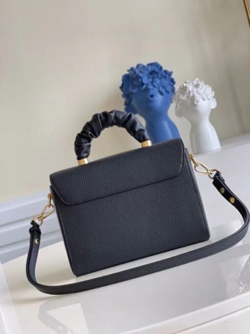Replica Louis Vuitton Twist MM Bag In Black Taurillon Leather M58688 BLV714 4