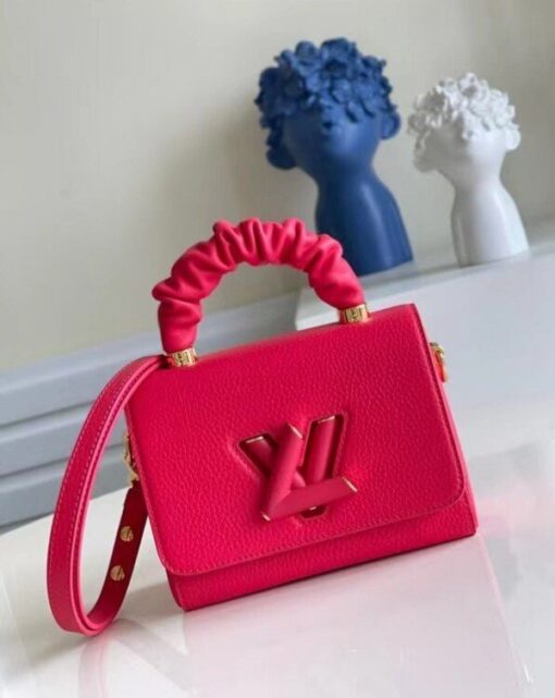 Replica Louis Vuitton Twist PM Bag In Rose Taurillon Leather M58691 BLV715 2