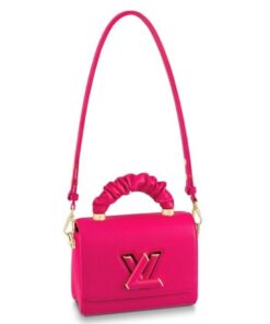 Replica Louis Vuitton Twist PM Bag In Rose Taurillon Leather M58691 BLV715