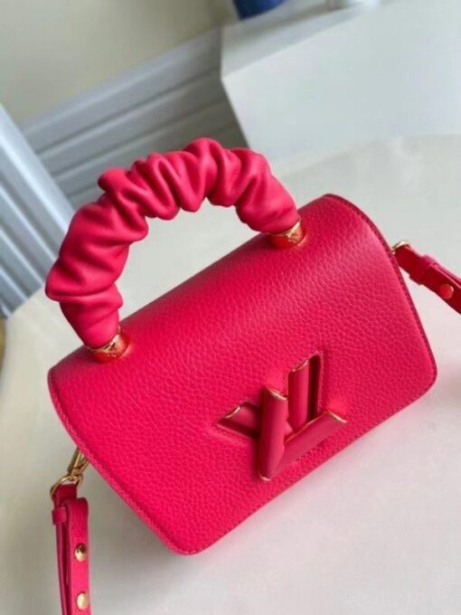 Replica Louis Vuitton Twist PM Bag In Rose Taurillon Leather M58691 BLV715 5