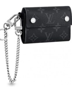 Replica Louis Vuitton Rivets Chain Wallet Monogram Eclipse M63510 BLV1103