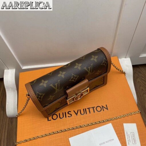 Replica Louis Vuitton Dauphine Chain Wallet Monogram Reverse M68746 BLV365 4