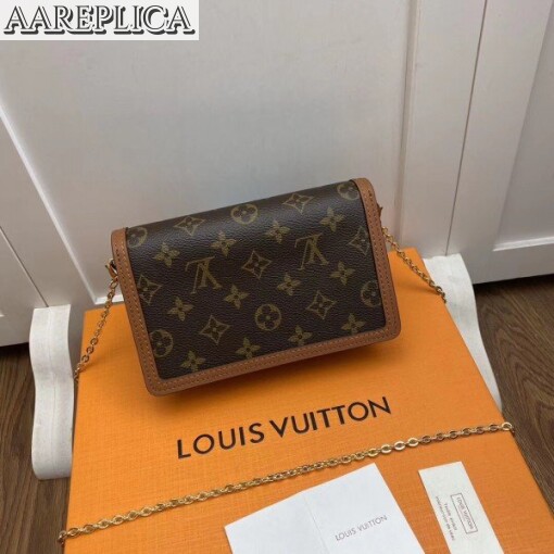 Replica Louis Vuitton Dauphine Chain Wallet Monogram Reverse M68746 BLV365 6