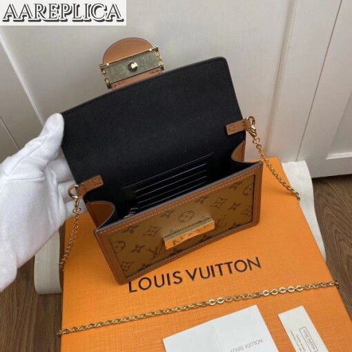Replica Louis Vuitton Dauphine Chain Wallet Monogram Reverse M68746 BLV365 7