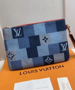 Replica Louis Vuitton City Pouch Monogram Denim M68761 BLV476 2