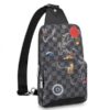 Replica Louis Vuitton Avenue Sling Bag Damier Graphite Maps N40237 BLV859