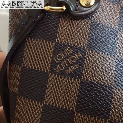 Replica Louis Vuitton Neverfull MM Bag Damier Ebene N41358 BLV113 4